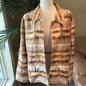 Susan Graver lightweight lined button down blazer